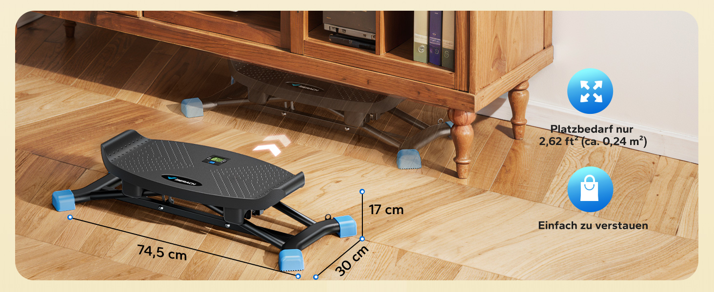 Балансборд MERACH для дорослих з дисплеєм, тренажер рівноваги з 2 еластичними стрічками, до 136 кг, для реабілітації та координації, домашній спортзал, для початківців (Чорний)