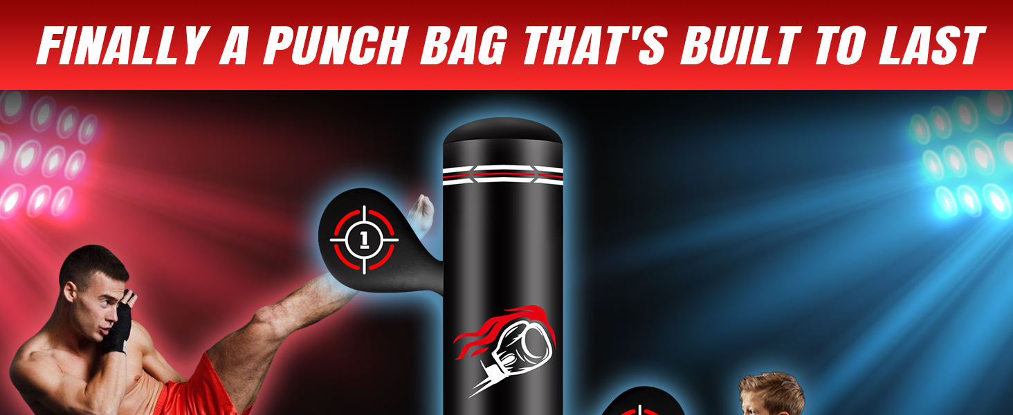 Стенд-боксерський мішок NZQXJXZ для дорослих 180 см з рукавичками, насосом, скакалкою та м'ячем для рефлексів. Ідеально для MMA та фітнесу