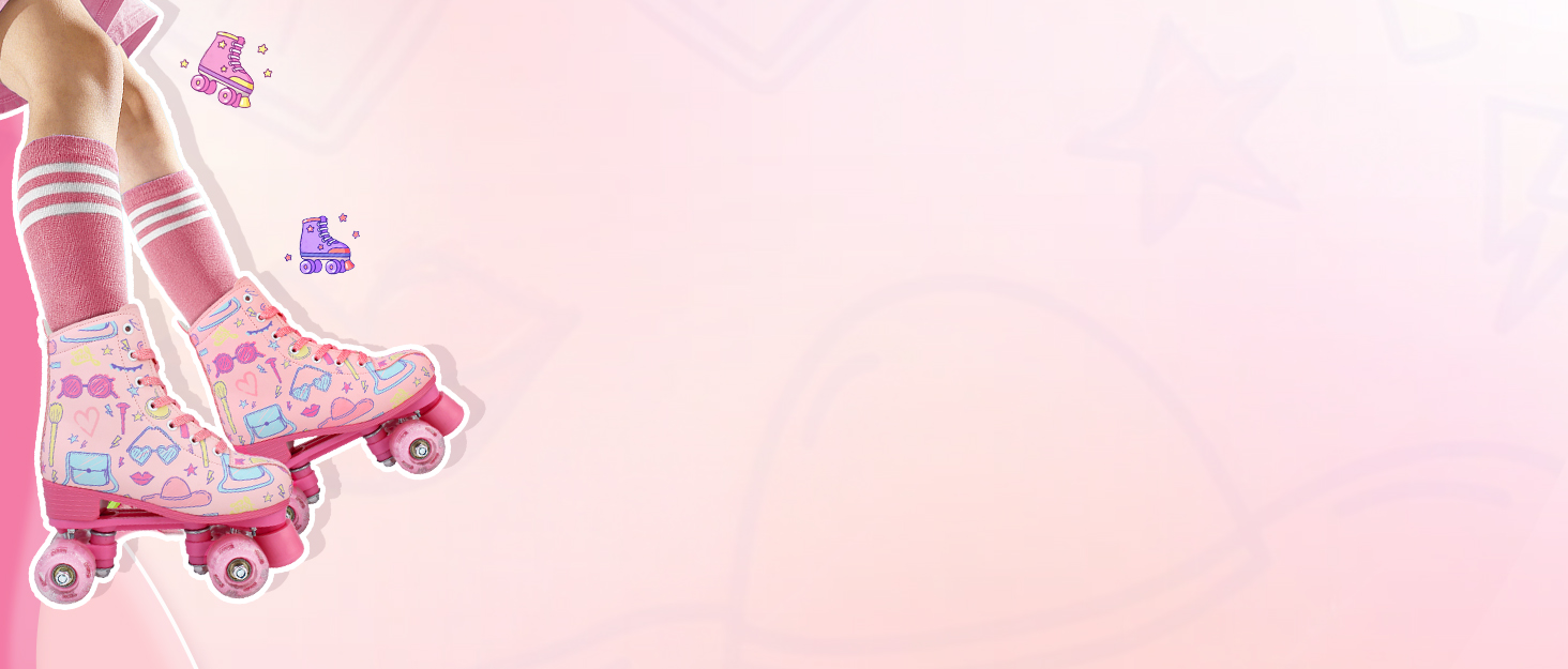 Роликові ковзани XUDREZ з підсвічуванням для дітей та дорослих, рожевий принт, Quad-Skates, регульовані, для дівчаток, дам та початківців, розмір 34