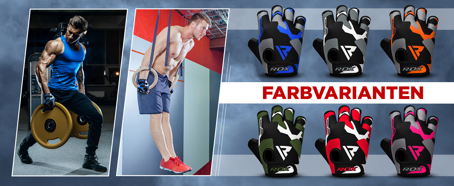 Фіннес-рукавички RDX для жінок та чоловіків: вага підйому, тренування, фітнес, бодібілдинг, силові тренування, сірий колір, розмір L
