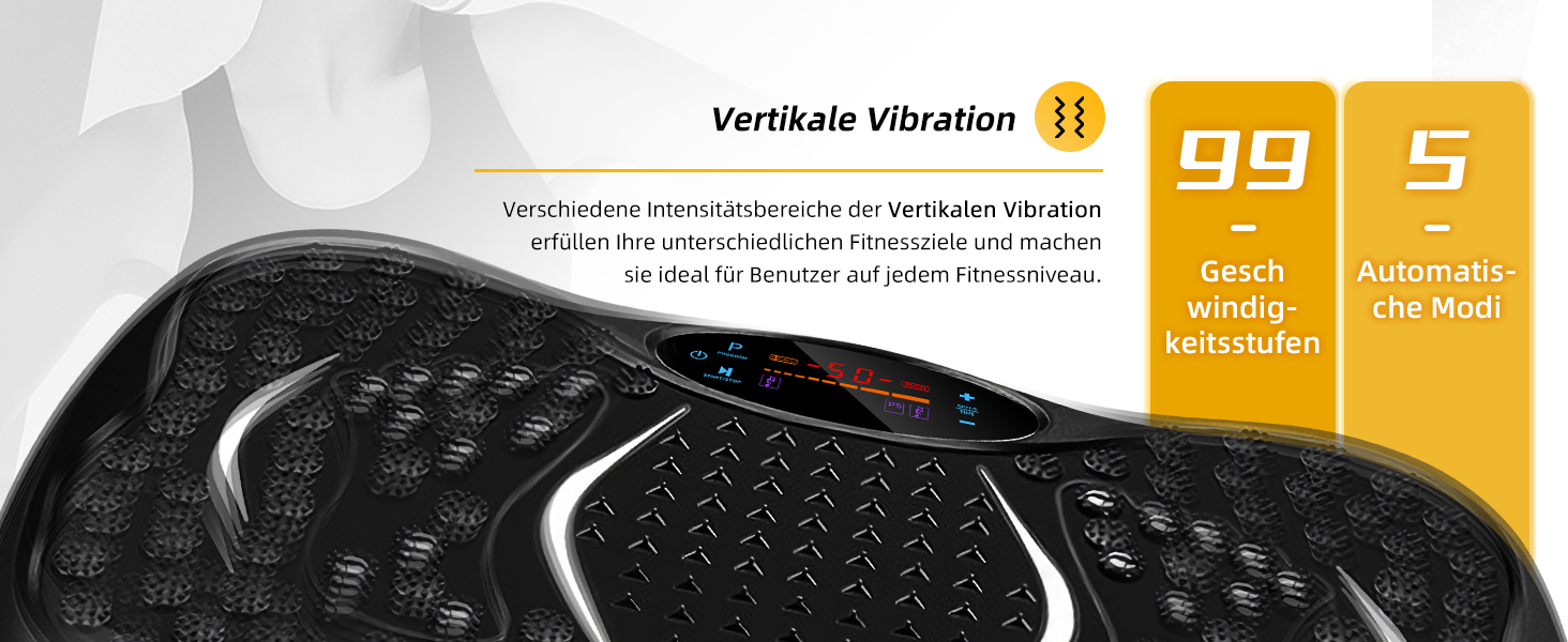 Віброплатформа EVOLAND 3D для фітнесу з 5 програмами, Bluetooth та 2 гумками для тренувань вдома