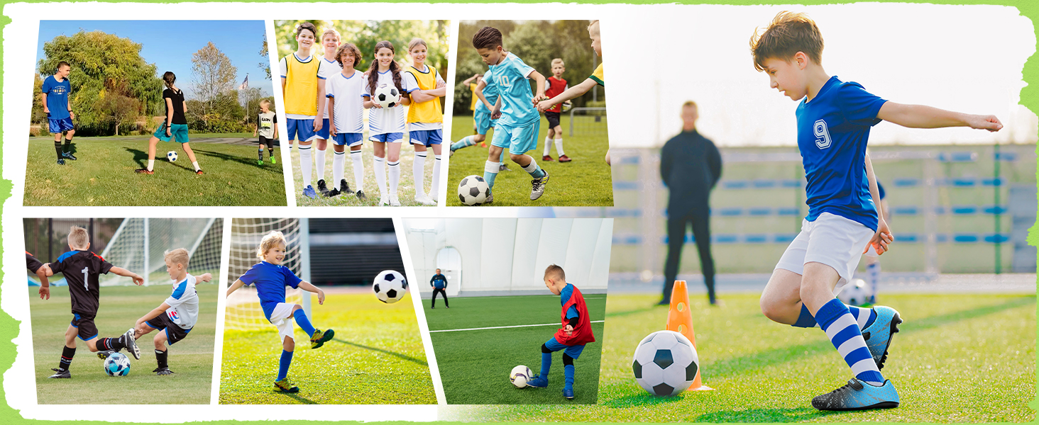 Дитячі футбольні бутси ASHION для футболу та активного відпочинку, розмір 32 EU, блакитно-чорні