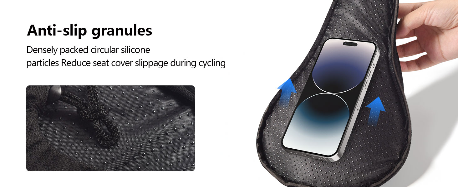 Подушка на сидіння велосипеда AUVSTAR з гелевою вставкою, дихаюча, преміум-якість, для гірського велосипеда, унісекс (Блакитний 02)