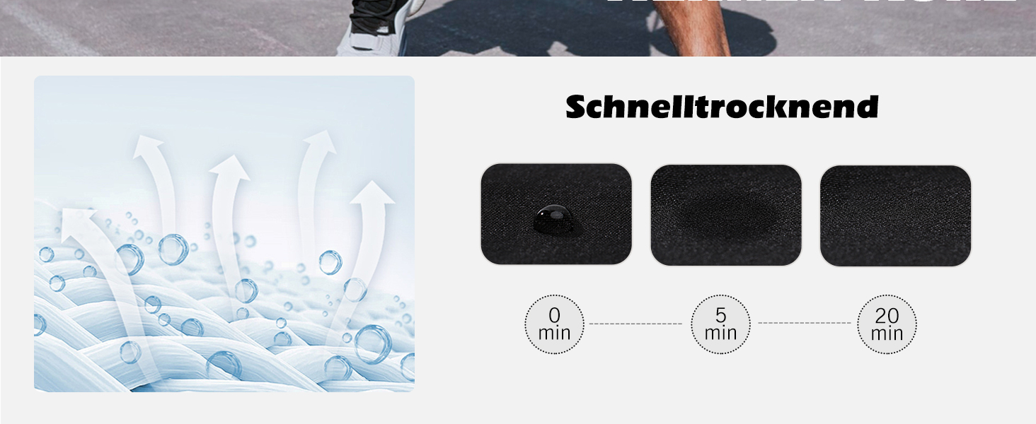 Шорти спортивні чоловічі HMIYA, чорні, швидковисихаючі з кишенею на блискавці