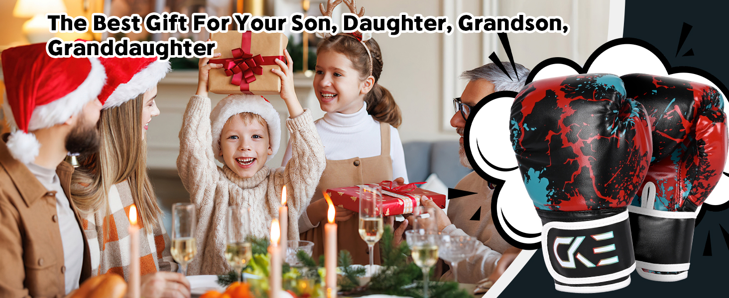 Дитячі боксерські рукавички CKE для хлопчиків та дівчаток, 5-12 років, для тренувань, бокс, кікбоксинг, муай-тай, блакитні