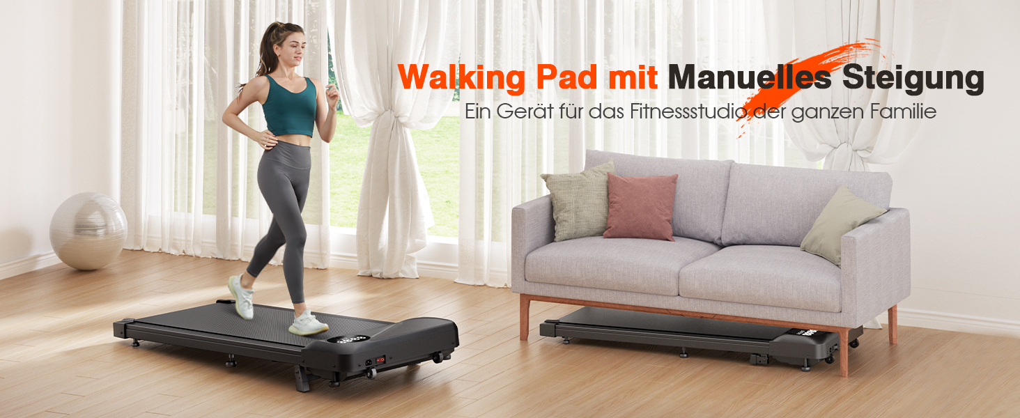 Турніковий стіл THERUN з ручним нахилом та ходунками, 2-в-1, тихе ланцюгове привід, LED-панель, пульт дистанційного керування, для дому та офісу