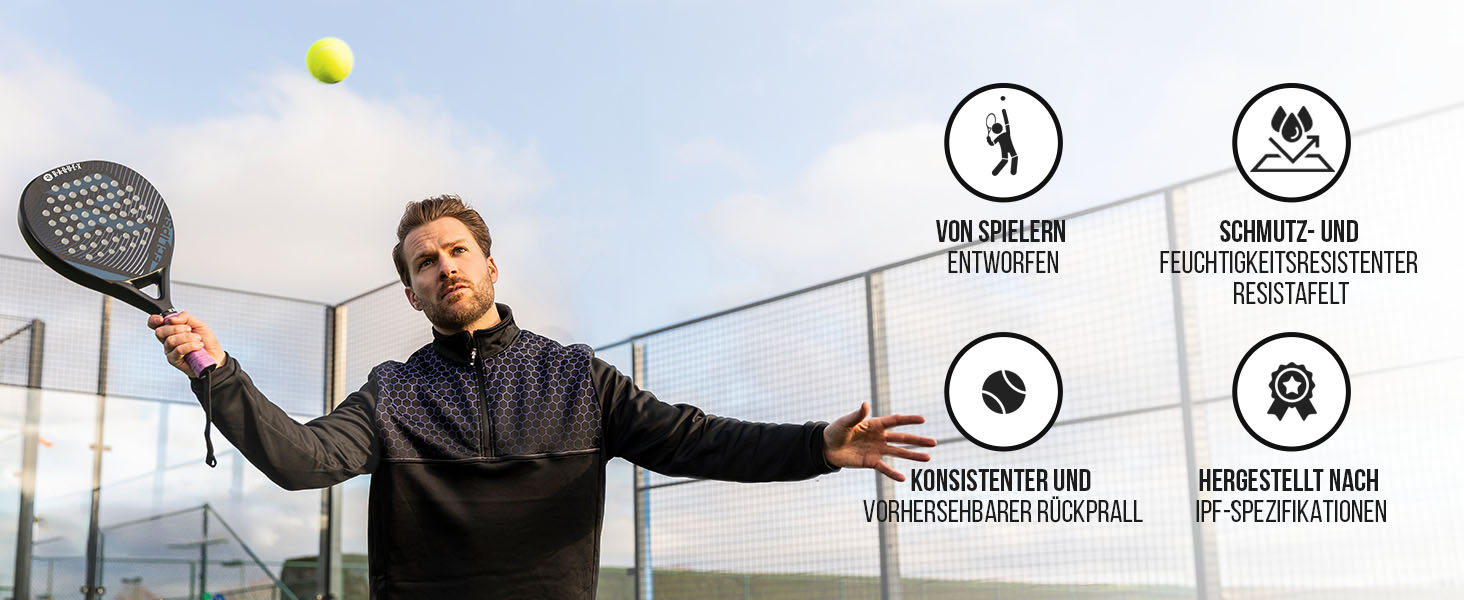 М'ячі для падел-тенісу Raquex Elite – Доза 6 шт. – 2 швидкості – Elite Pace Padel Pro для швидкої гри