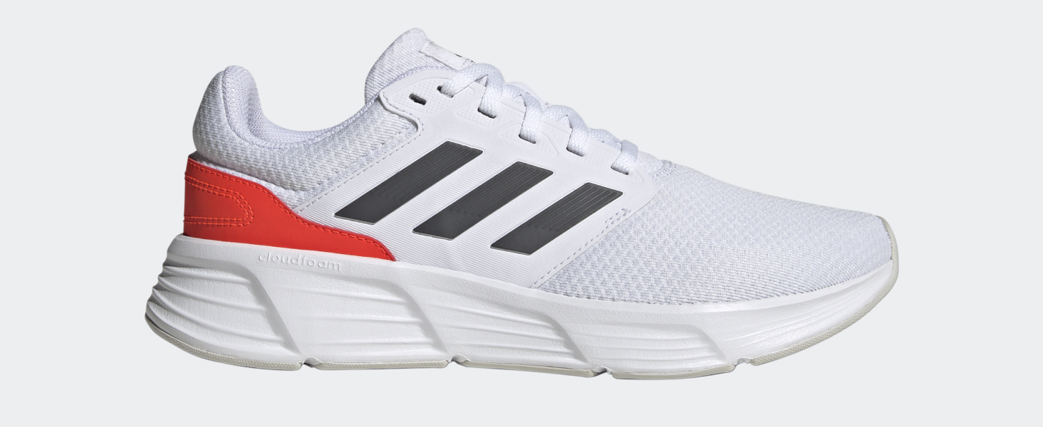 Кросівки для бігу Adidas Galaxy 7, білий/металік/лимонний, 44 EU