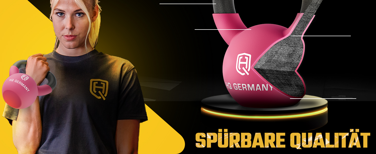 Гантель-гиря з неопрену HQ Germany® | Чавунний литник | 2-32 кг | Стартові набори | Точність ваги ±2,0%