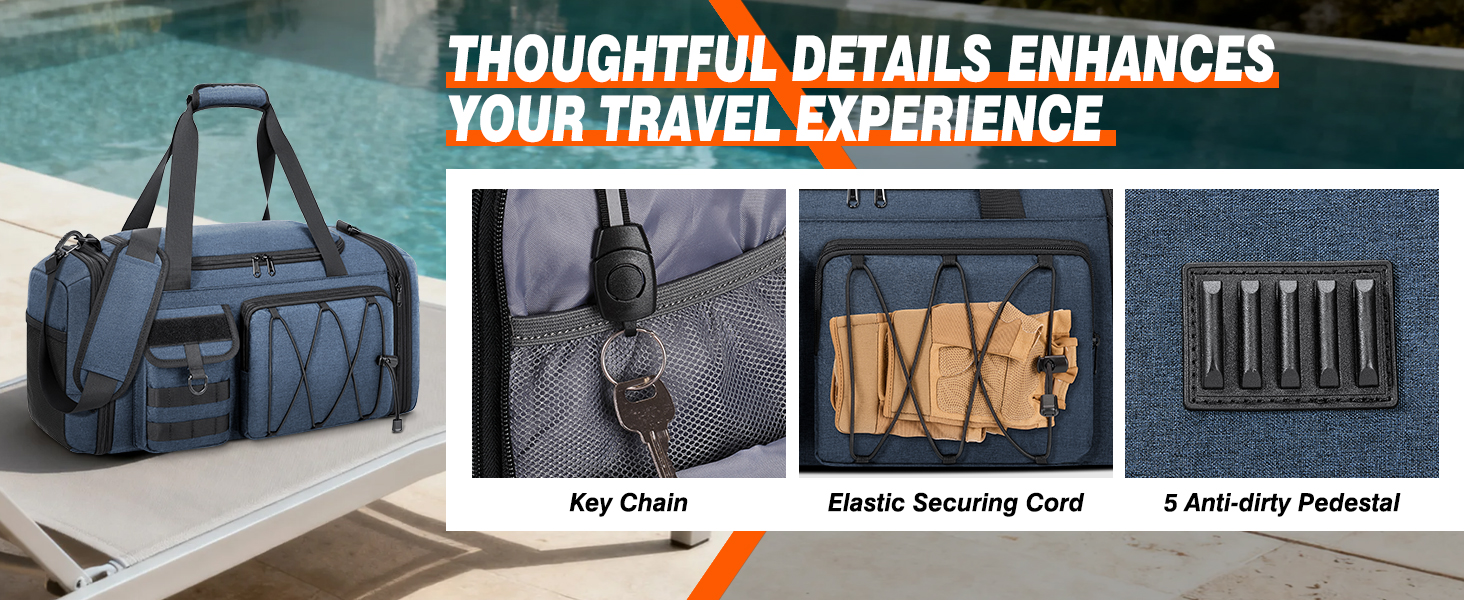 Спортивна сумка RAINSMORE 40L, водонепроникна, з відділенням для взуття, для чоловіків та жінок, чорна