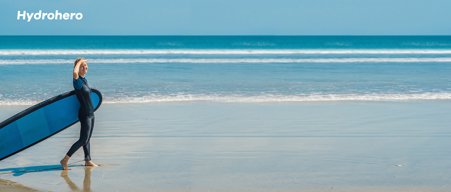 Електричний насос для SUP Hydrohero 20PSI з автоматичним вимкненням, для SUP, кайтсерфінгу, наметів, човнів (блакитний)