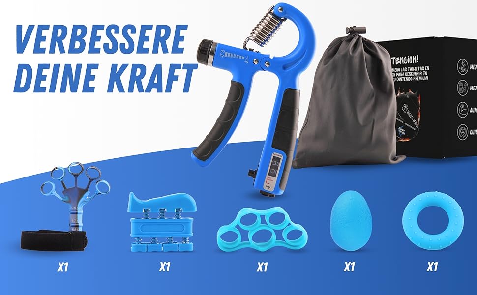 POWER HANDS Супер-кіт для тренування сили хвата - тренажер руки, пальців, передпліччя