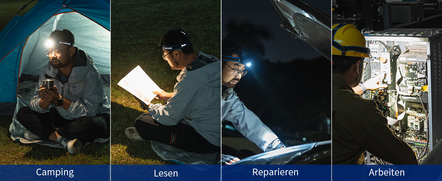 Ліхтарик на лоб WUBEN H1 Pro 1200 Lumen: LED, 10 режимів, USB-C, водонепроникний IP68, для кемпінгу та активного відпочинку