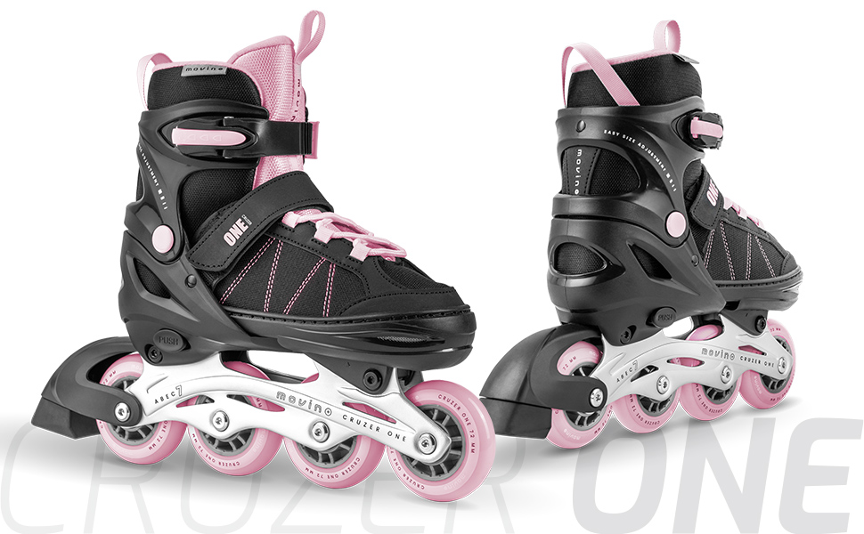 Movino Cruzer One: регульовані ролики для дітей (38-41) рожеві