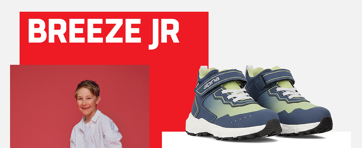 Дитячі трекінгові черевики Alpina Breeze Jr Mid – водонепроникні, з мембраною Alpitex та антиковзкою підошвою, розміри 36-39