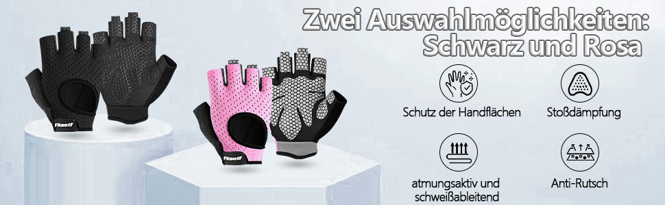 Фітнес рукавички для жінок та чоловіків: дихаючі рукавички для важкої атлетики, тренувань, спортзалу, бодібілдингу, силових тренувань, велоспорту. Чорний, розмір M