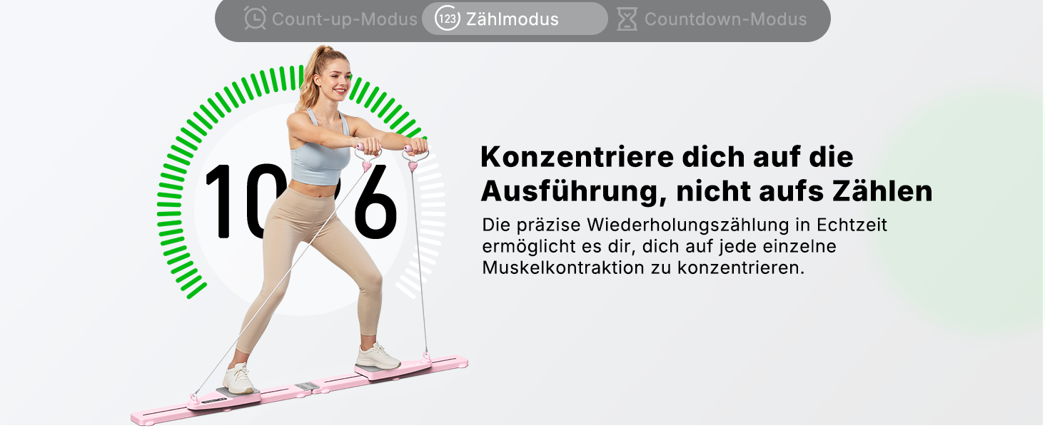 Реформатор для пілатесу MERACH – багатофункціональний тренажер для дому з еластичними стрічками, наколінниками, 120 кг, рожевий