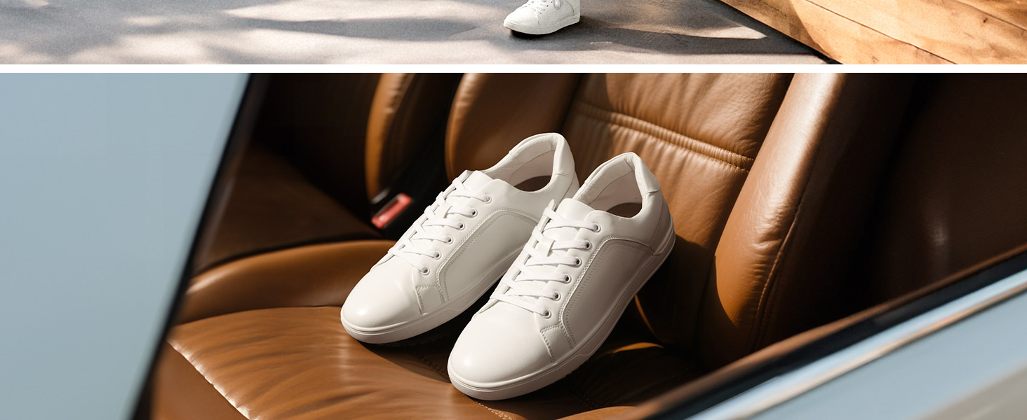 Чоловічі повсякденні кросівки Bruno Marc Casual Sneaker — легке низьке взуття, дихаючі та зручні, класичний дизайн, білі, розмір 44 EU