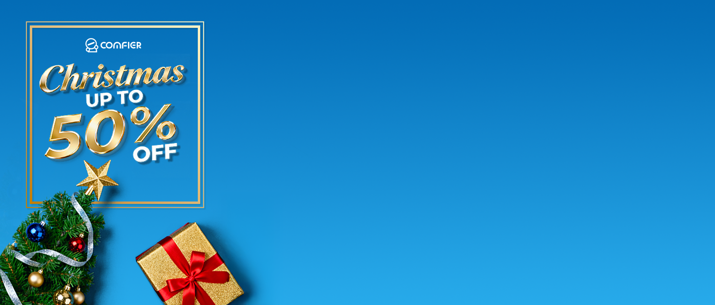 Масажер для ніг Comfier з підігрівом, вібрацією та компресією повітря, Shiatsu масажер для ніг електричний, для плоскостопості та зняття болю, до 47 розміру, чорний