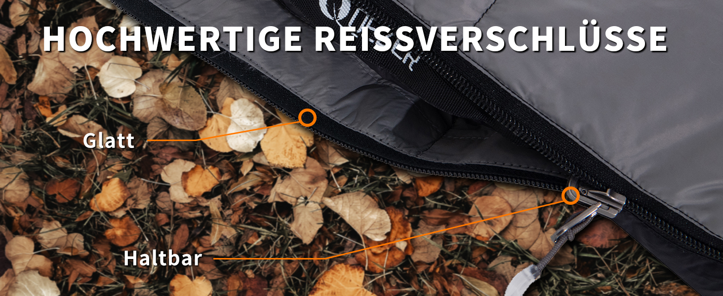 Сплячий мішок пуховий зимовий, 600FP+ Преміум пух, 12°C до -24°C, легкий та теплий для 3-4 сезонів, кемпінг, піші прогулянки та трекінг, оранжевий 12°C (чорний 0°C)