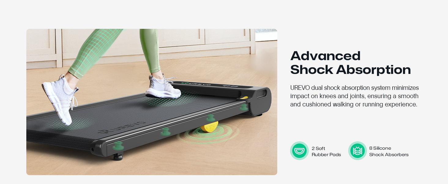 Біговий доріжка з додатком, Smart Walking Pad з подвійною амортизацією, ультратонкий біговий стіл з великою зоною бігу для дому/офісу, max 120 кг з пультом керування та LED-дисплеєм [SpaceWalk Lite] Чорний - без додатку