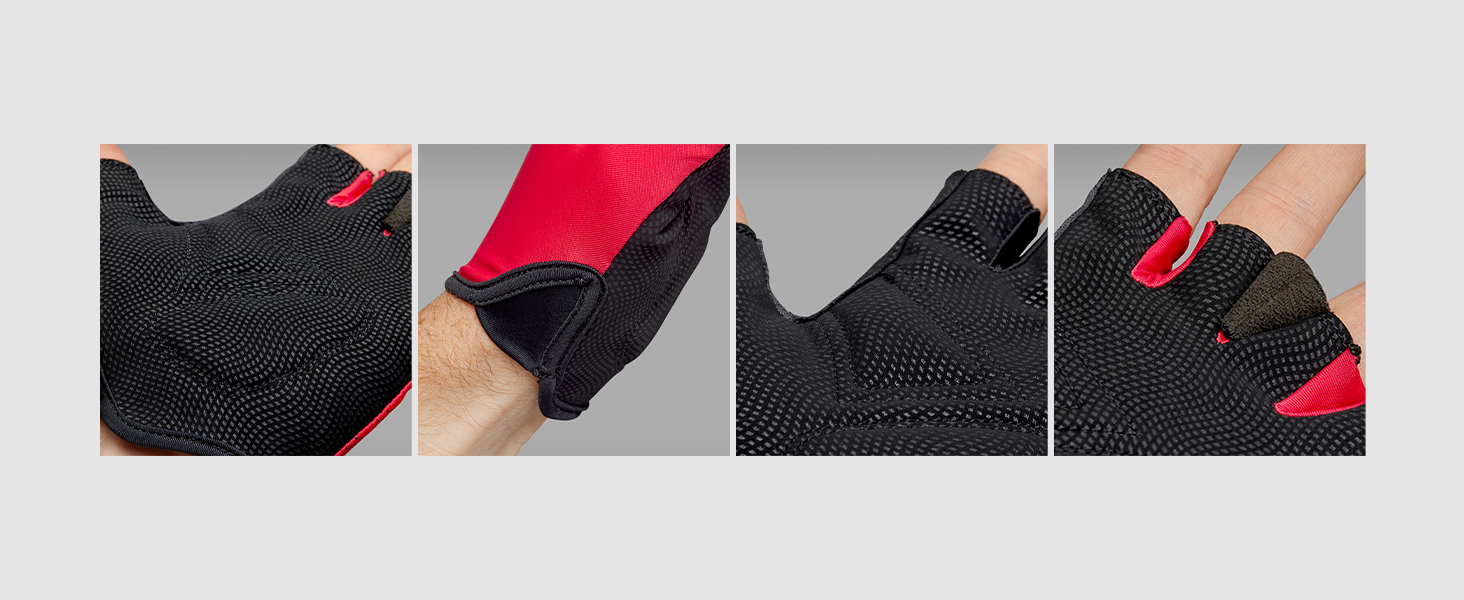 Fahrradhandschuhe GripGrab Ride Einsteiger Kurzfinger Sommer - Червоні велосипедні рукавички