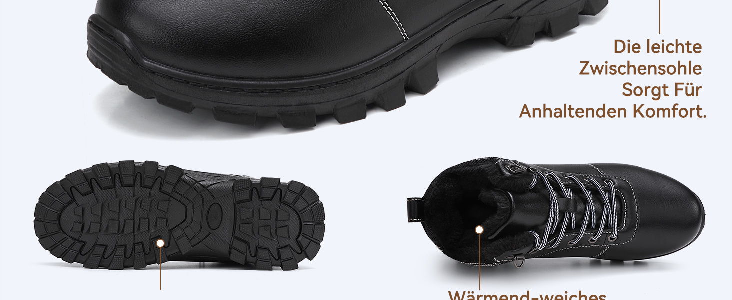 Зимові чоботи чоловічі жіночі, теплі, непромокаючі, для снігу, легкі трекінгові чоботи, чорні. Розмір 43 EU. Модель Z 1927