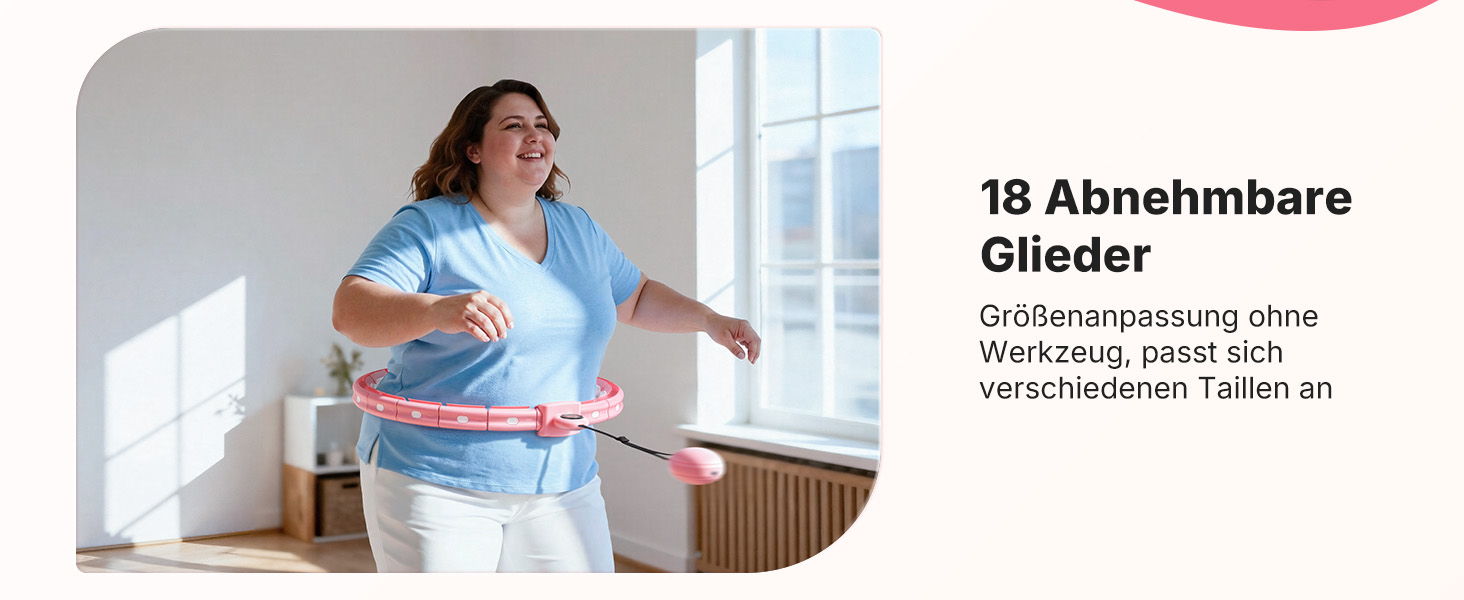 Хула-хуп MERACH з лічильником калорій та вагами, тихий, знімний, для талії 84-144 см, для спалювання жиру та кардіотренувань, домашній фітнес-інвентар