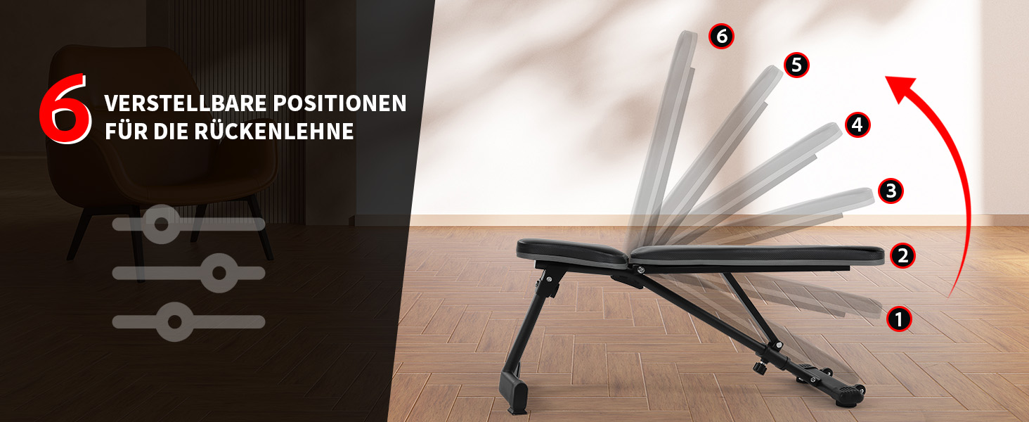 ISE Складна багатофункціональна лавка для тренувань SY-5021: регульована спинка, банк для пресу, фітнес-лавка для дому