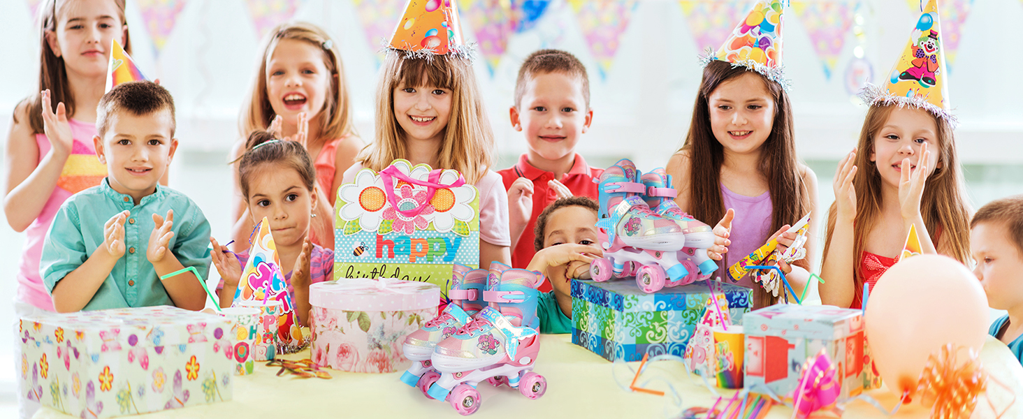 Дитячі ролики Kinder - регульовані, рожеві, для дівчаток та хлопчиків, 4 розміри, для початківців, для залу та вулиці (36-40 EU)