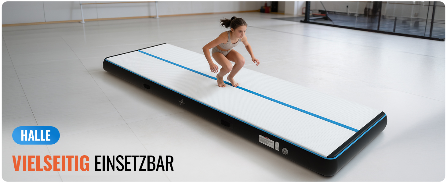 Airtrack мат для гімнастики надувний 3/4/5м, 120см, 10/20см, з електронасосом, ремонтним набором та сумкою 400x120x20см