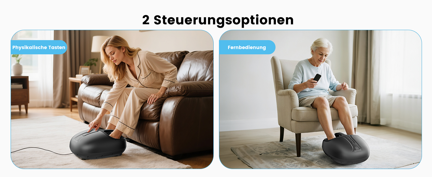 Масажер для ніг Shiatsu з підігрівом COMFIER - для діабету, п'яткової шпори, офісу. Розмір до 46.