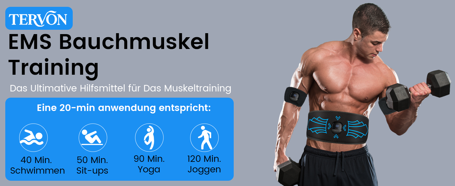 EMS тренажер для пресу, електричний з 10 режимів та 30 інтенсивностями, пристрій для тренувань EMS, зарядка Type-C, для формування м'язів пресу, показник витрати калорій
