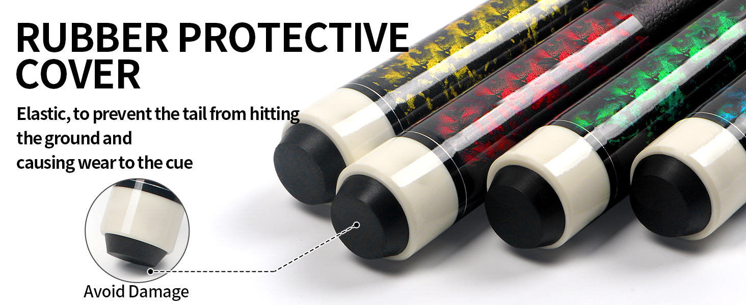 Набір для більярду Horse Billardqueue: 4 більярдні кийки з канадського акації, 58 дюймів, вага 18-21 oz, 2 крейди, для дорослих