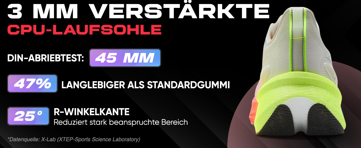 XTEP Professionelle бігові кросівки для чоловіків, 2000 км, висока амортизація, для тренувань та змагань, спортивне взуття, ідеально для тривалих пробіжок (від 10 км), розмір 40 EU, білий, неоновий лайм, зелений