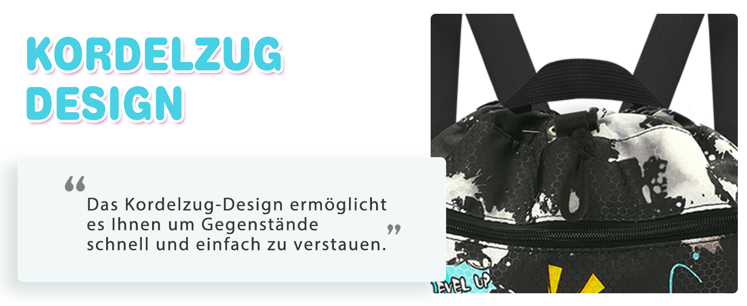 Спортивна сумка для гімнастики WAWSAM з шнурком - 38 × 45 см. Водонепроникна сумка для плавання, пляжу, покупок (для дітей)