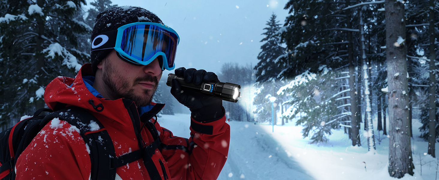 Ліхтар LED BUCASA 1000000 Люмен, XHP70.2, USB, Тактичний, IP67, 5 режимів, для кемпінгу та надзвичайних ситуацій