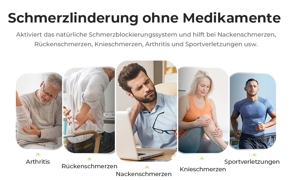 Пристрій TENS EMS AUVON: 2 канали, 24 режими, 12 електродів для зняття болю та масажу спини та шиї