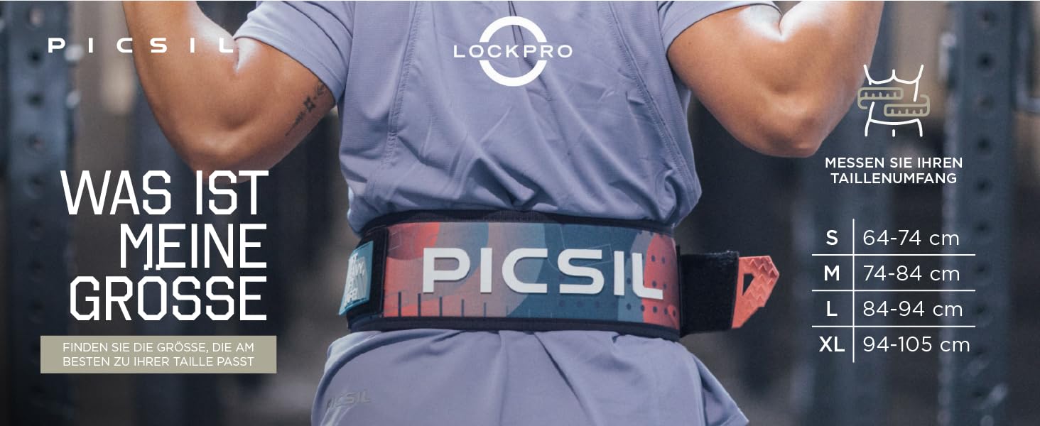Пояс для пауерліфтингу PICSIL Lockpro, для присідань, станова тяга, важка атлетика, для спортсменів, 2 кольори, 4 розміри