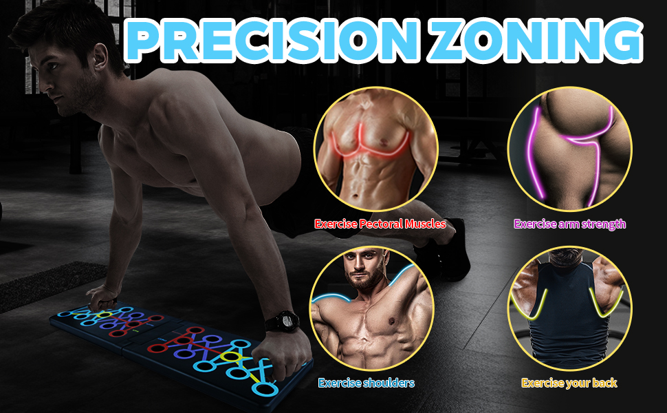 Дошка для віджимань Push Up Board складніша, портативна з неслизькими ручками, фітнес-дошка з неслизьким покриттям, обладнання для фітнесу вдома для нарощування м'язів