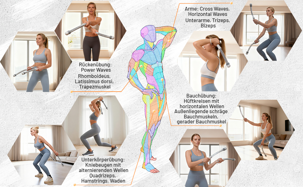 Бойова мотузка з навантаженням (без мотузки) - регульована бойова мотузка для дому, тиха мотузка без мотузки з силіконовими ручками для тренування всього тіла, спалювання жиру та силових тренувань (сіра)