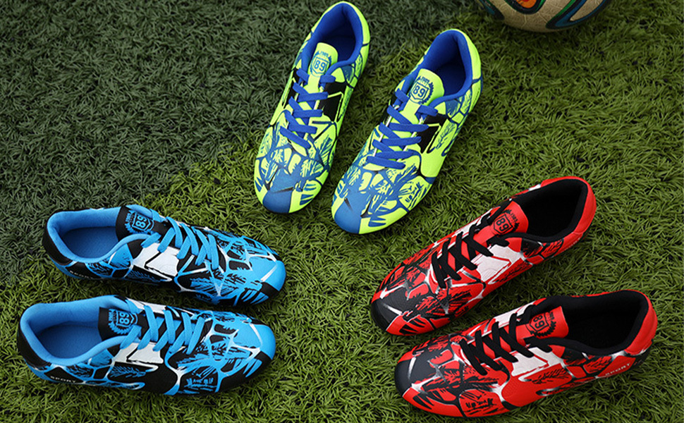 Дитячі футбольні бутси Low Top для хлопчиків. Професійні футбольні бутси, тренувальні бутси з шипами. Дитяче спортивне взуття, розмір 34 EU, блакитні.