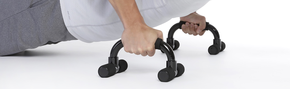 Набір для віджимань BODYMATE - 2 шт. - Нековзні ручки для віджимань, Push-Up Bars для силових та м'язових тренувань, чорний колір