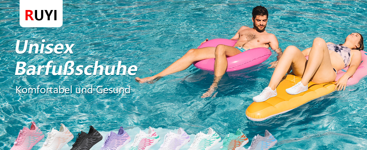 RUYI Взуття для пішоходів без шкарпеток унісекс, швидковисихаюче, для плавання, м'яке, легке, трейлові кросівки, фітнес-взуття з антиковзкою підошвою та широкою передньою частиною, A09, фіолетовий, 40 EU