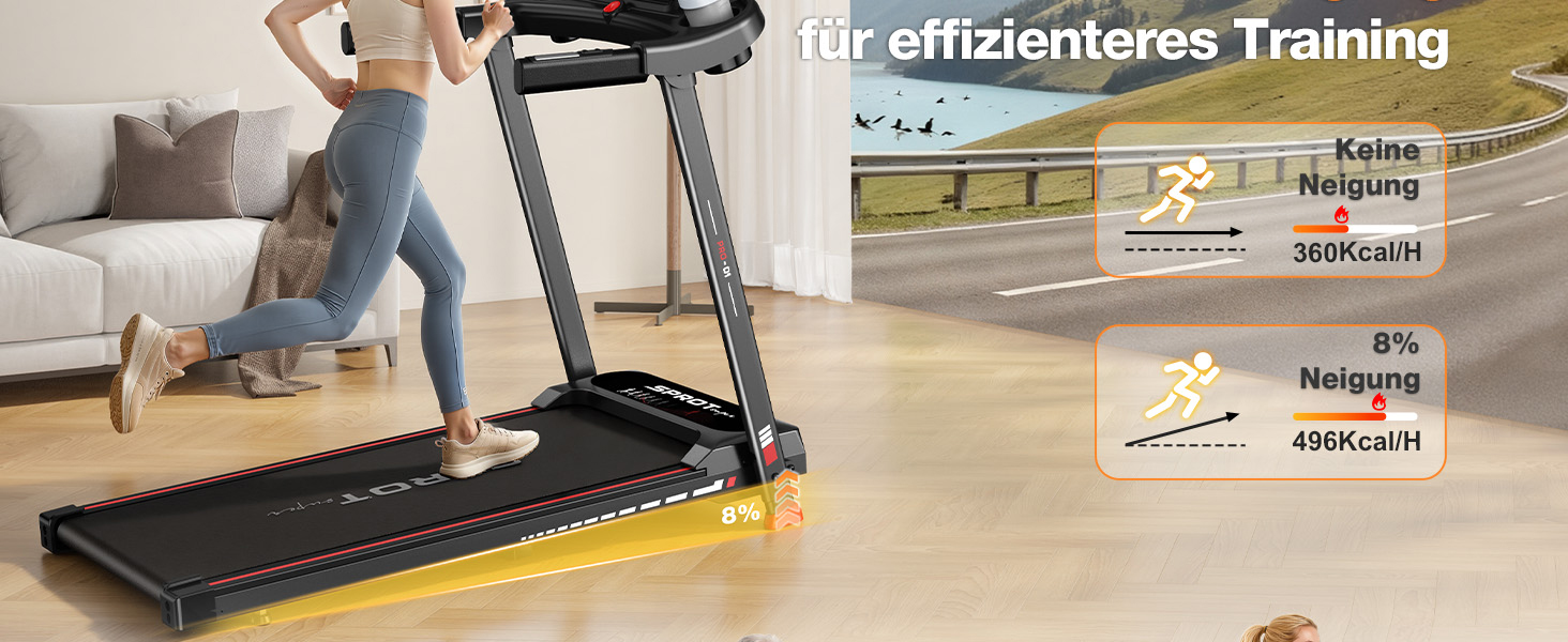 Бігова доріжка Dskeuzeew складана з регулюванням нахилу - Walking Pad для дому, 1-12 км/год, електрична, чорна