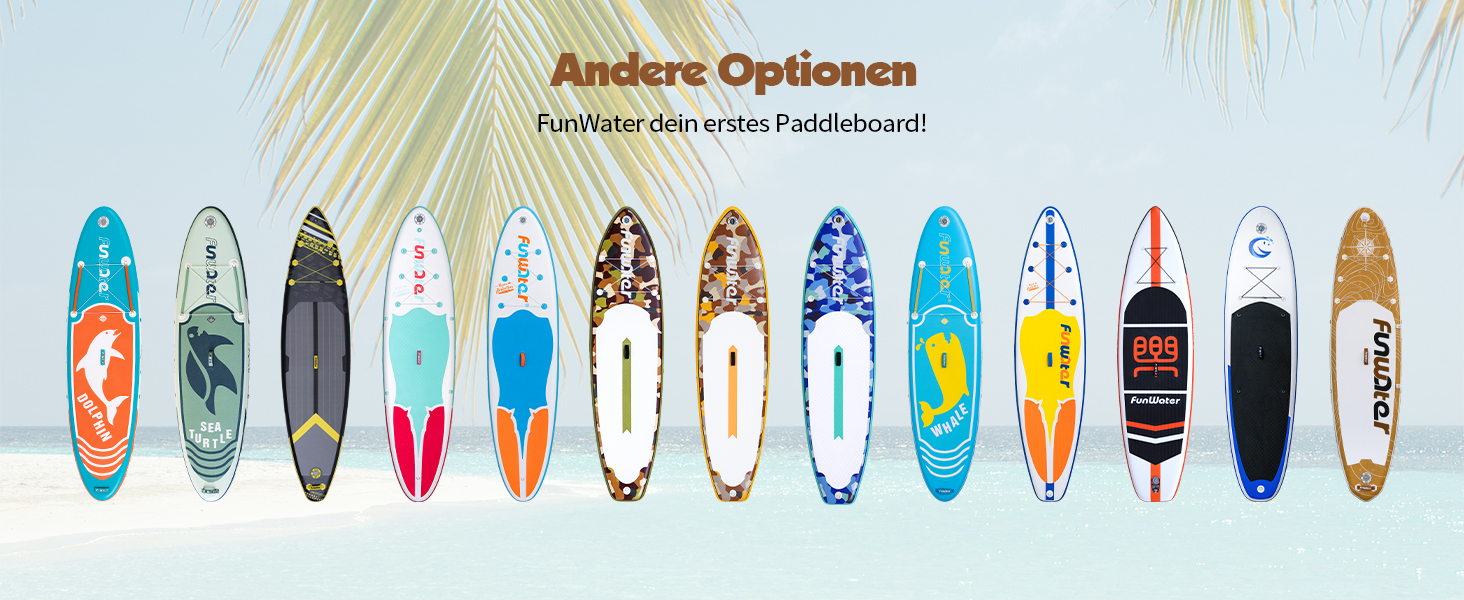Надувний SUP-борд FunWater 11'10'6' з аксесуарами: весло, насос, сидіння. Кольори: ADLER-SCHWARZ&GRAU, CAMO-BRAUN
