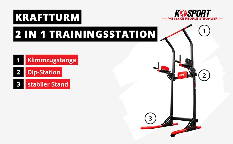 K-Sport Power Tower: турнік, бруси та силовий комплекс для дому | Макс. вага 150 кг