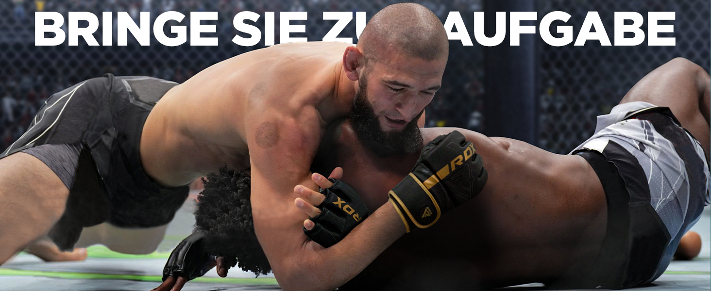 Боксерські рукавички RDX Profi MMA: шкіряні, для тренувань, спарингу, кікбоксингу, муай-тай, боксу. Чоловічі, чорні.