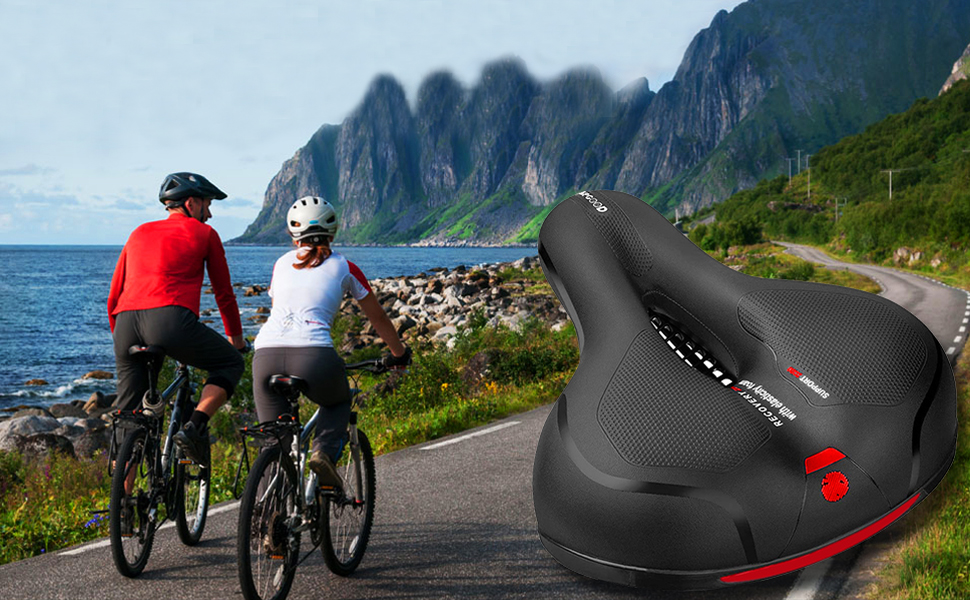 Зручний велосипедний сідло Cloud Comfort Pro 2.0: Memory Foam, ергономічний, амортизуючий, дихаючий для чоловіків, жінок, дітей