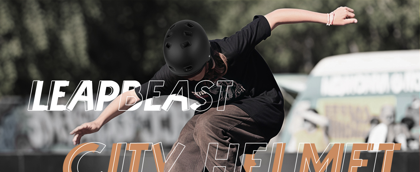 Шолом LeapBeast для міста та спорту, міцний велосипедний і скейт-шолом з регулюванням розміру, для дітей і дорослих, для катання на BMX, скейті, лонгборді